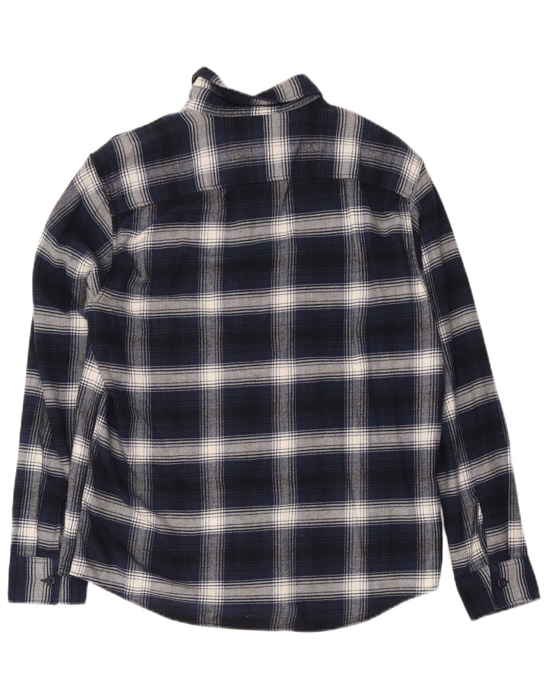American Eagle Herren-Flanellhemd, mittelgroß, marineblau, kariert, Baumwolle