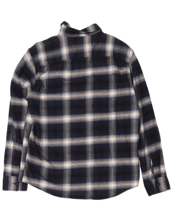 American Eagle Herren-Flanellhemd, mittelgroß, marineblau, kariert, Baumwolle