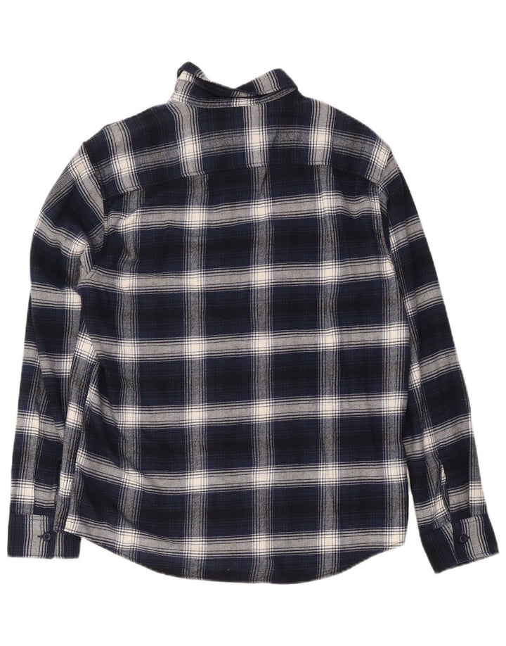 American Eagle Herren-Flanellhemd, mittelgroß, marineblau, kariert, Baumwolle