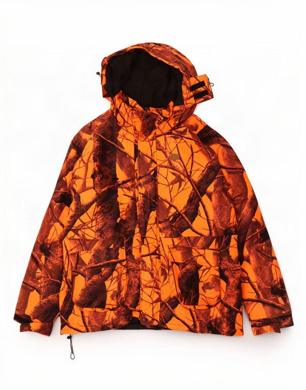 il Lago Herren Jagd-Windjacke mit Kapuze, UK 44, 2XL, orange Tarnung