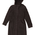 Topshop Damen-Mantel mit Kapuze, UK 12, mittelgrau gesprenkelte Wolle