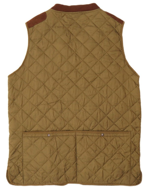 Barbour Herren Steppweste UK 42 XL Khaki Colourblock Polyamid