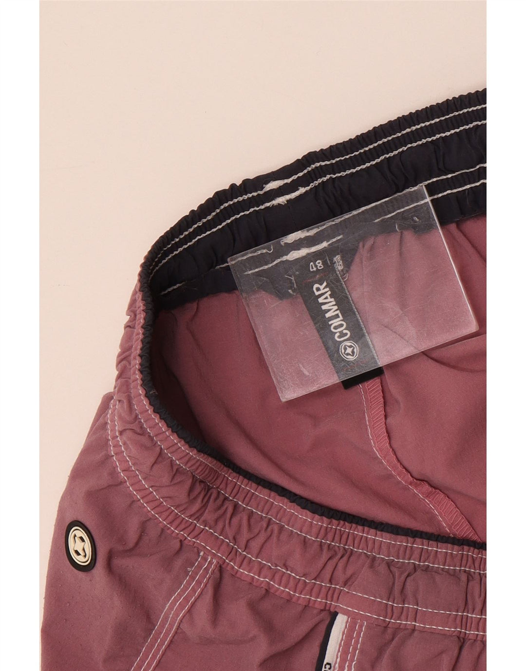 COLMAR Herren-Badeshorts mit Grafik, Größe 48, mittelviolett