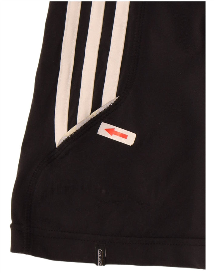 Adidas Damen Sportshorts UK 12 Medium Schwarz Nylon