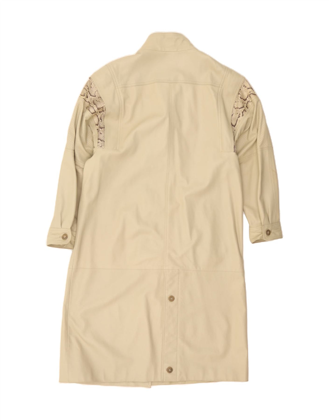VINTAGE Damen Ledermantel UK 18 XL Beige