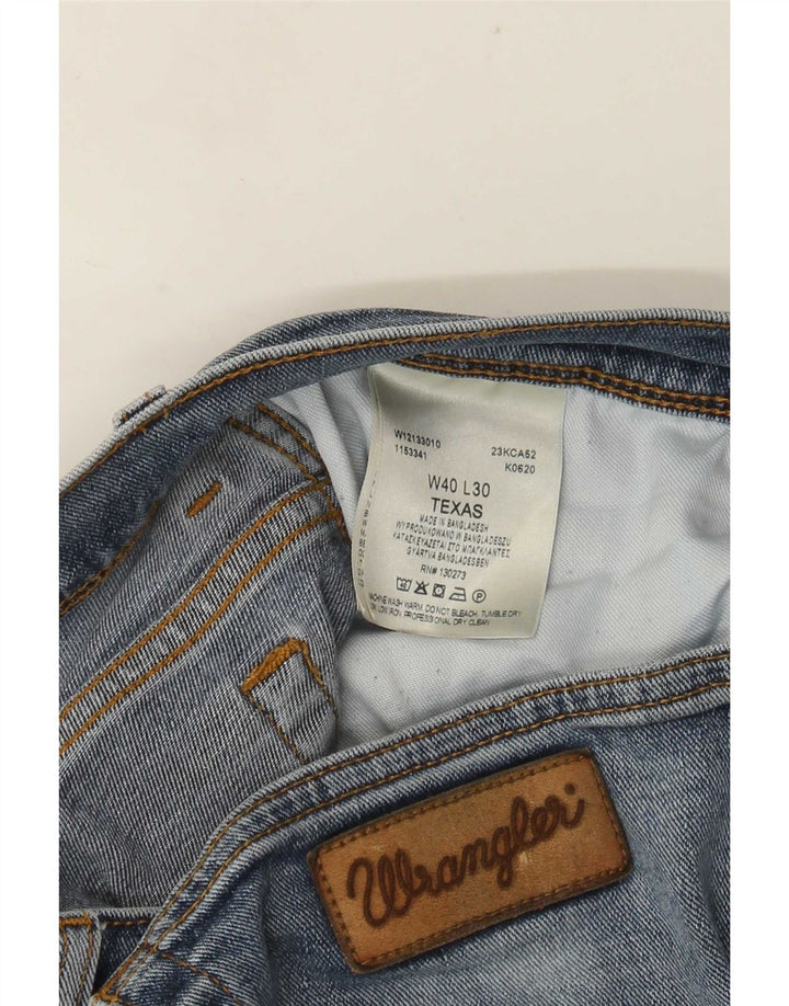 Wrangler Herren Texas Straight Jeans W40 L30 Blaue Baumwolle