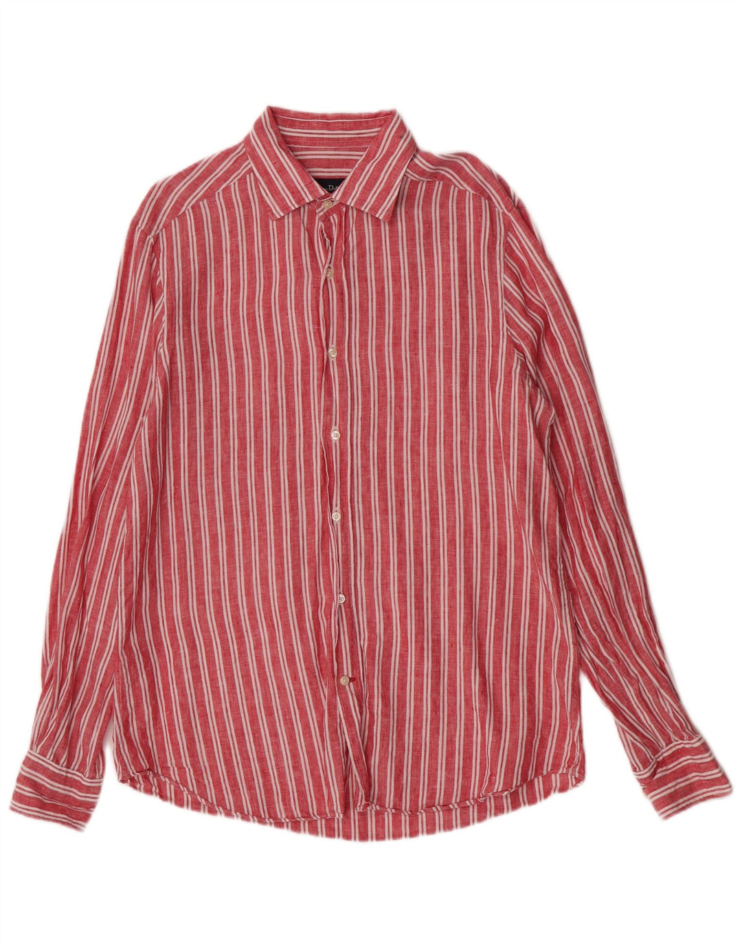 Massimo Dutti Herrenhemd, groß, rot gestreift