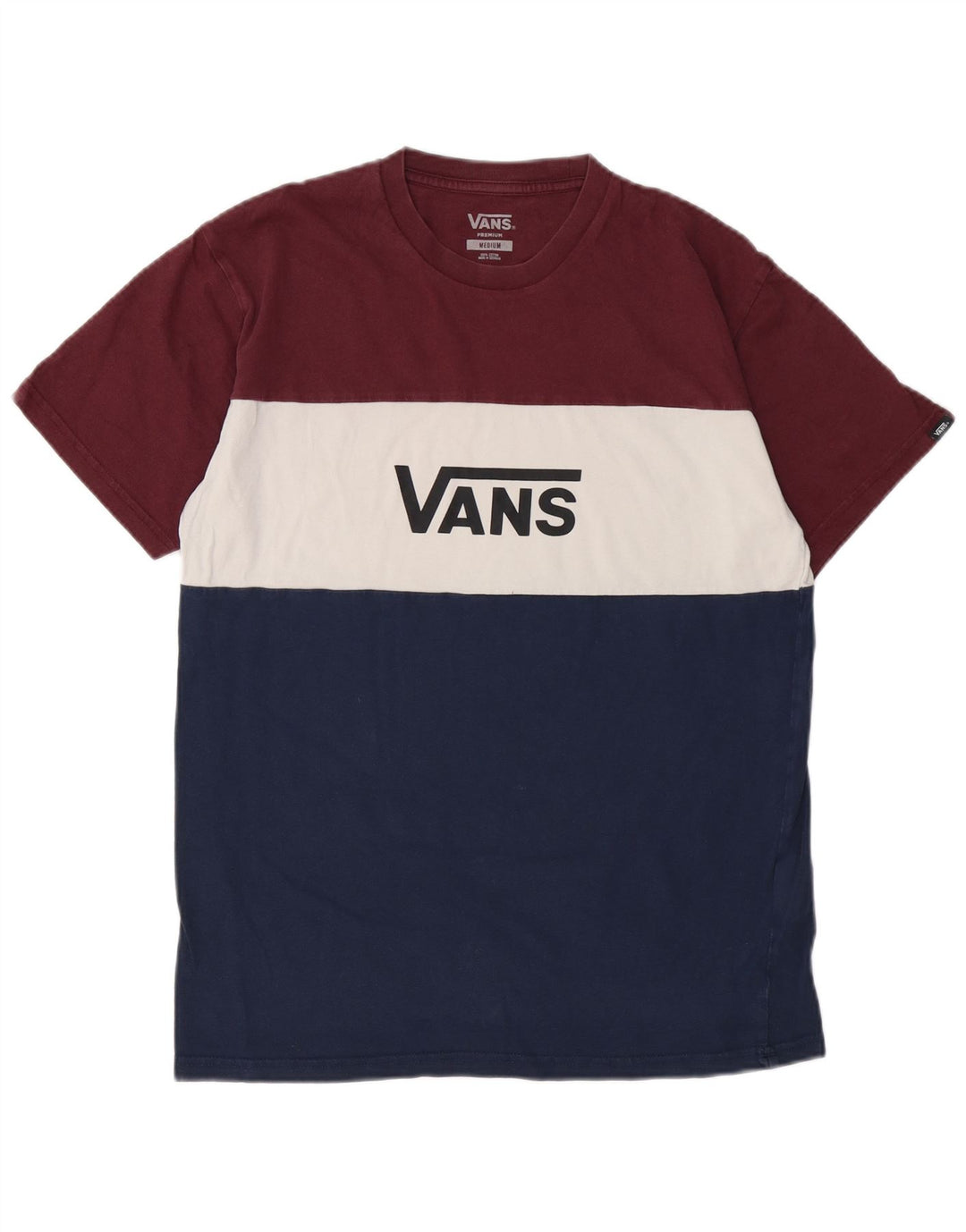 VANS Herren-T-Shirt mit Grafik, mittelgroß, mehrfarbig, Colourblock-Baumwolle