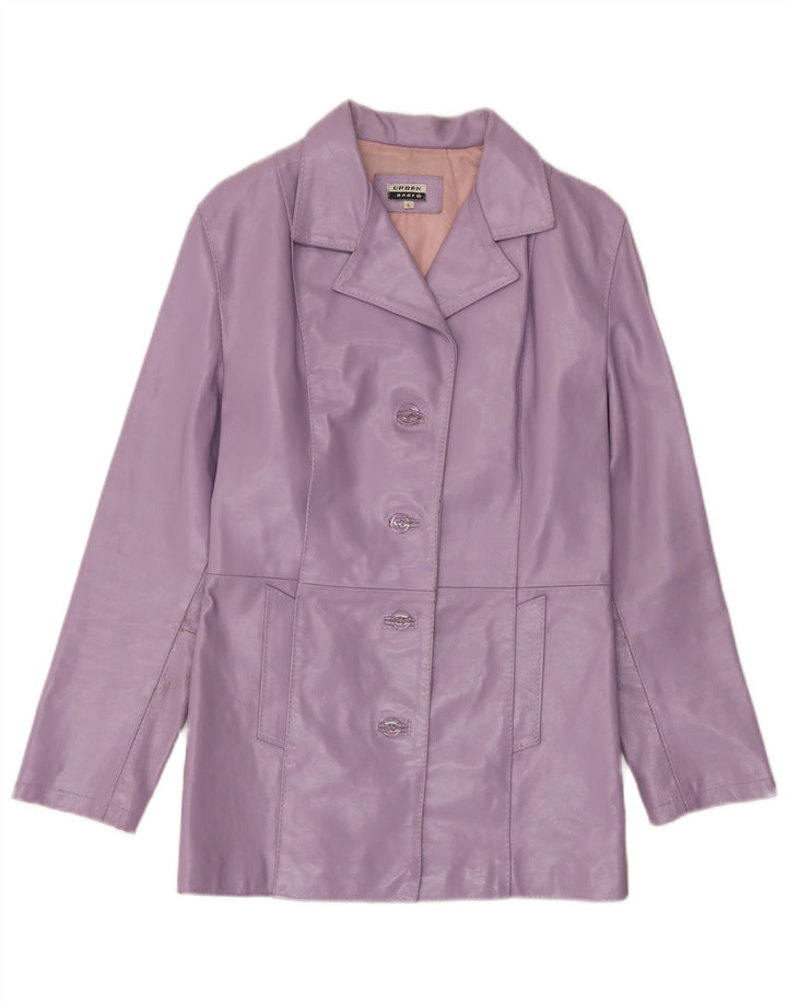 Vintage Damen Lederjacke UK 14 Large Lila