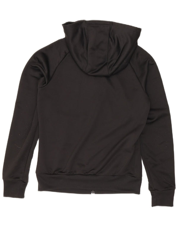 Adidas Damen Zip Hoodie Pullover UK 8 Small Schwarz Polyester
