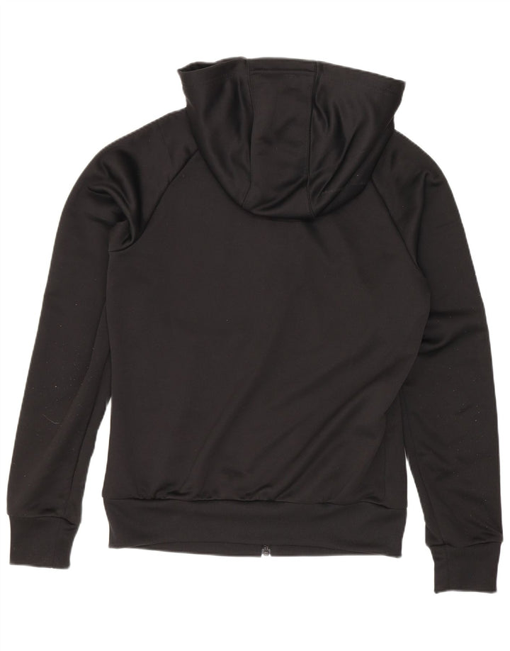 Adidas Damen Zip Hoodie Pullover UK 8 Small Schwarz Polyester