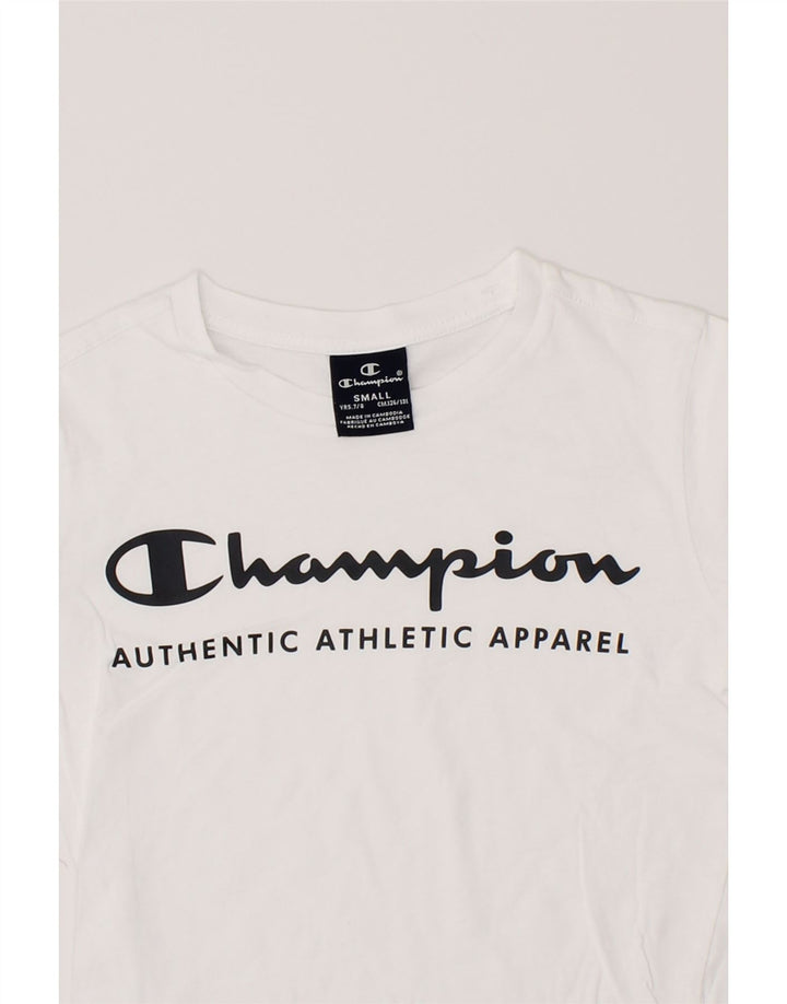 CHAMPION Boys Graphic T-Shirt Top 7-8 Years Small White Vintage Champion and Second-Hand Champion from Messina Hembry 