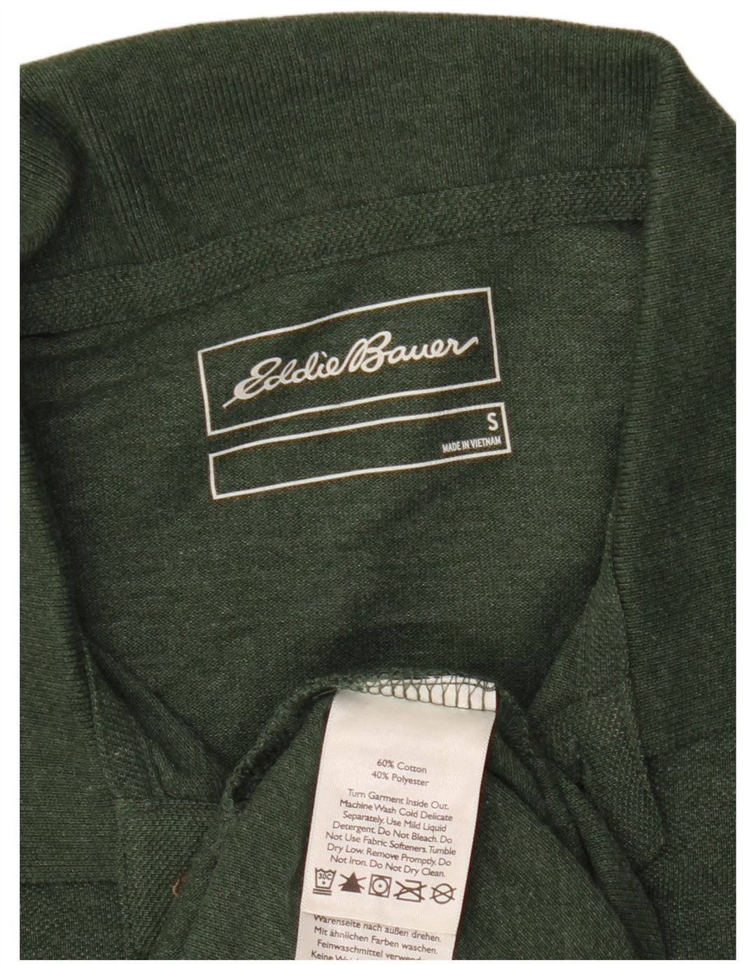 EDDIE BAUER Herren-Poloshirt, klein, grüne Baumwolle