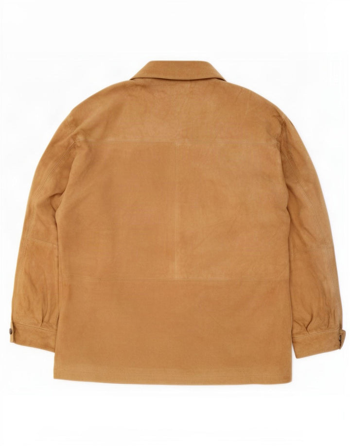 Simonetta Damen Wildlederjacke UK 14 Medium Beige Leder