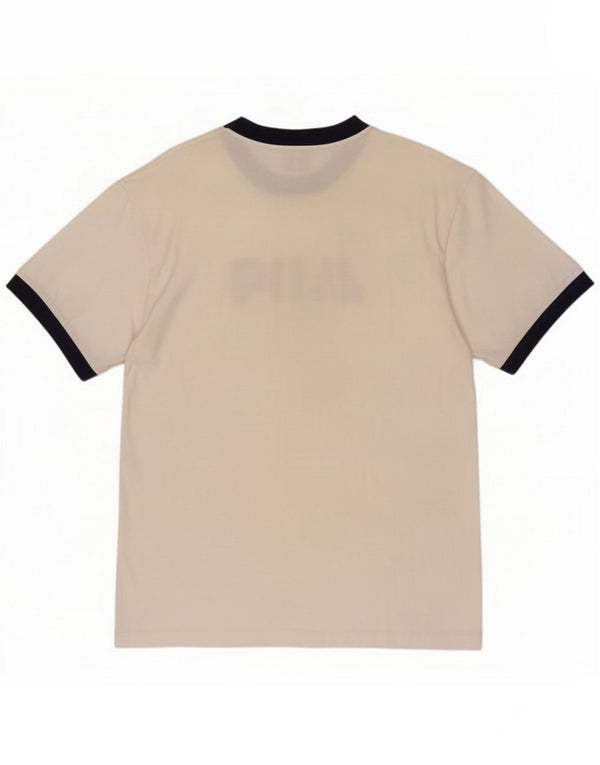 Fila Herren Grafik T-Shirt Top Large Weiß