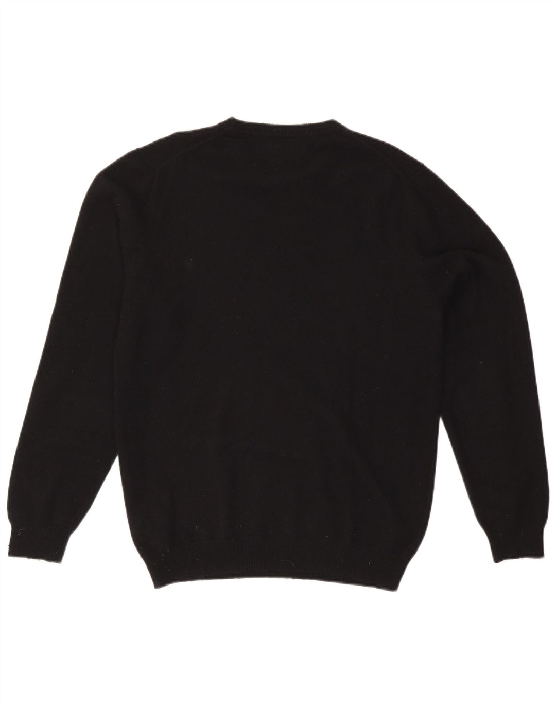 Zara Herren-Pullover mit Rundhalsausschnitt, groß, schwarzer Kaschmir