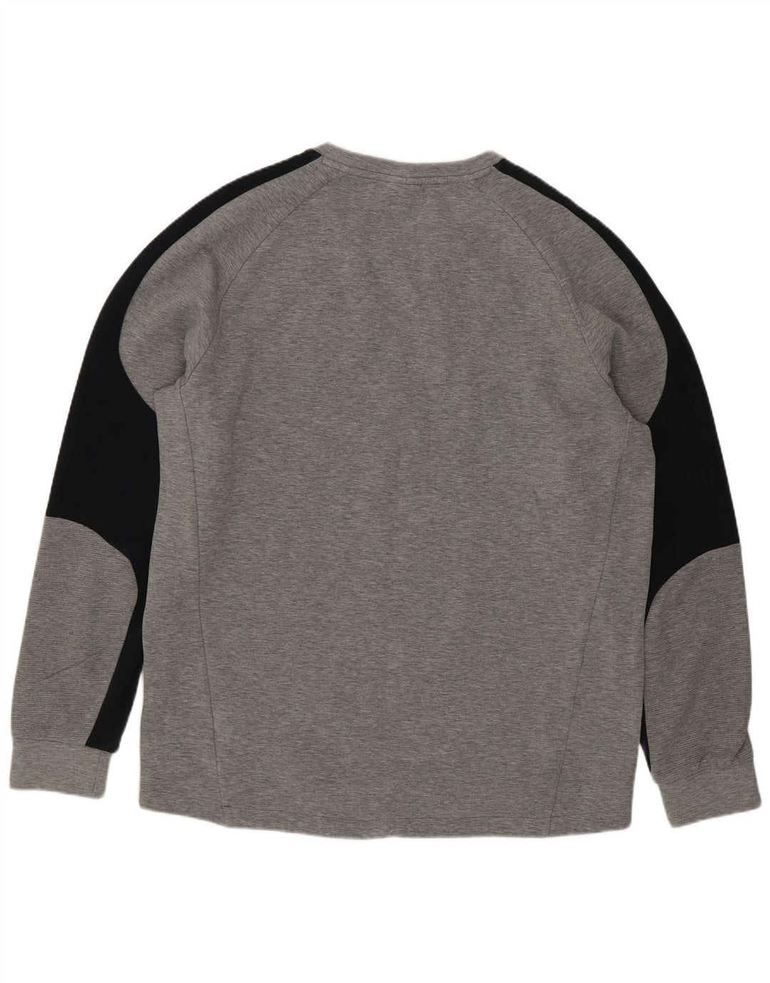 Puma Herren-Oberteil, langärmelig, groß, Grau, Colourblock-Baumwolle