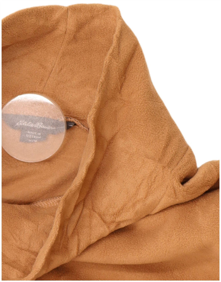 Eddie Bauer Damen Longline-Fleecepullover UK 14 Mittelbraunes Polyester