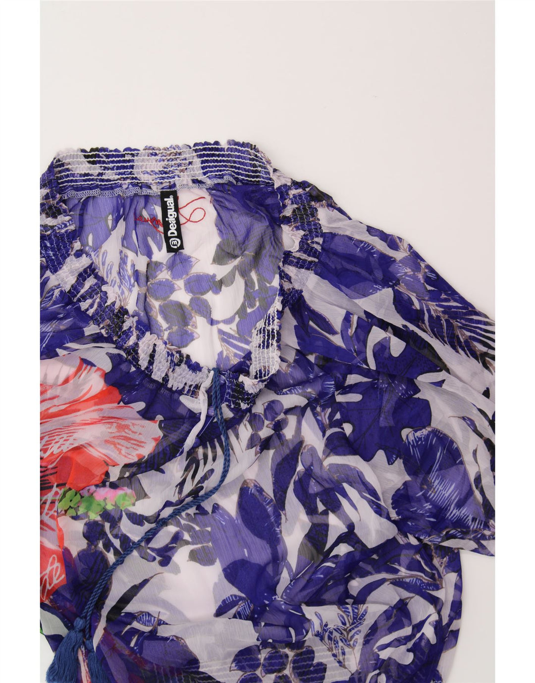 DESIGUAL Womens See Through Blouse Top UK 14 Medium Multicoloured Vintage Desigual and Second-Hand Desigual from Messina Hembry 