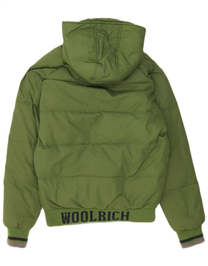 Woolrich Wattierte Jacke mit grafischer Kapuze für Jungen, 13–14 Jahre, Grün