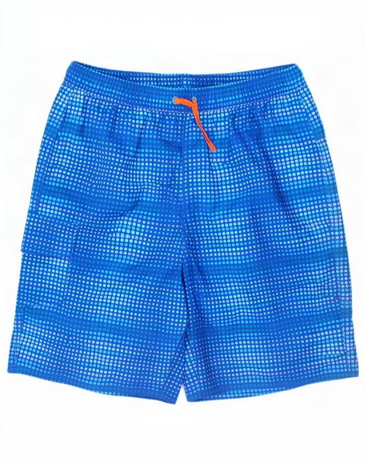 L.L.Bean Badeshorts für Jungen, 15–16 Jahre, blau gepunktetes Polyester