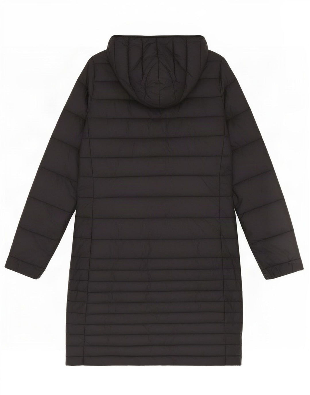 Puffa Wattierter Damenmantel mit Kapuze, UK 8, Small, schwarzes Nylon