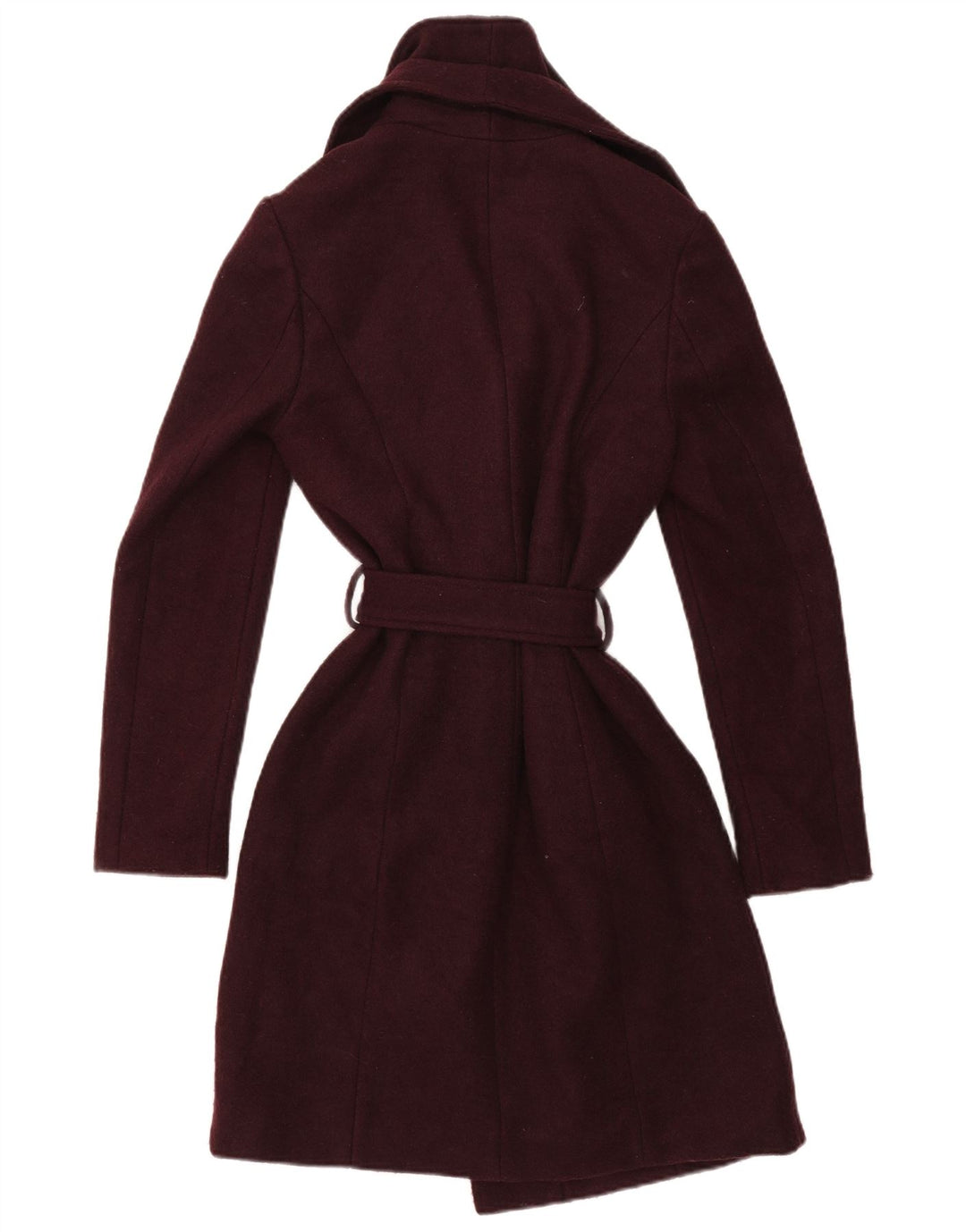Lipsy Damen Wickelmantel UK 10 Small Burgunderrot Polyester