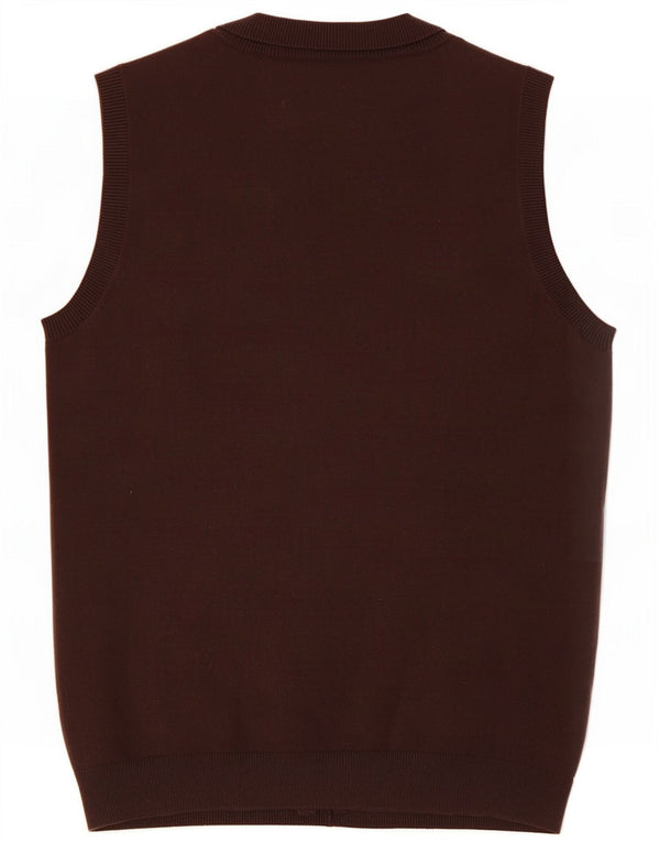 Zara Damen Weste Tank Top UK 12 Mittelbraune Baumwolle