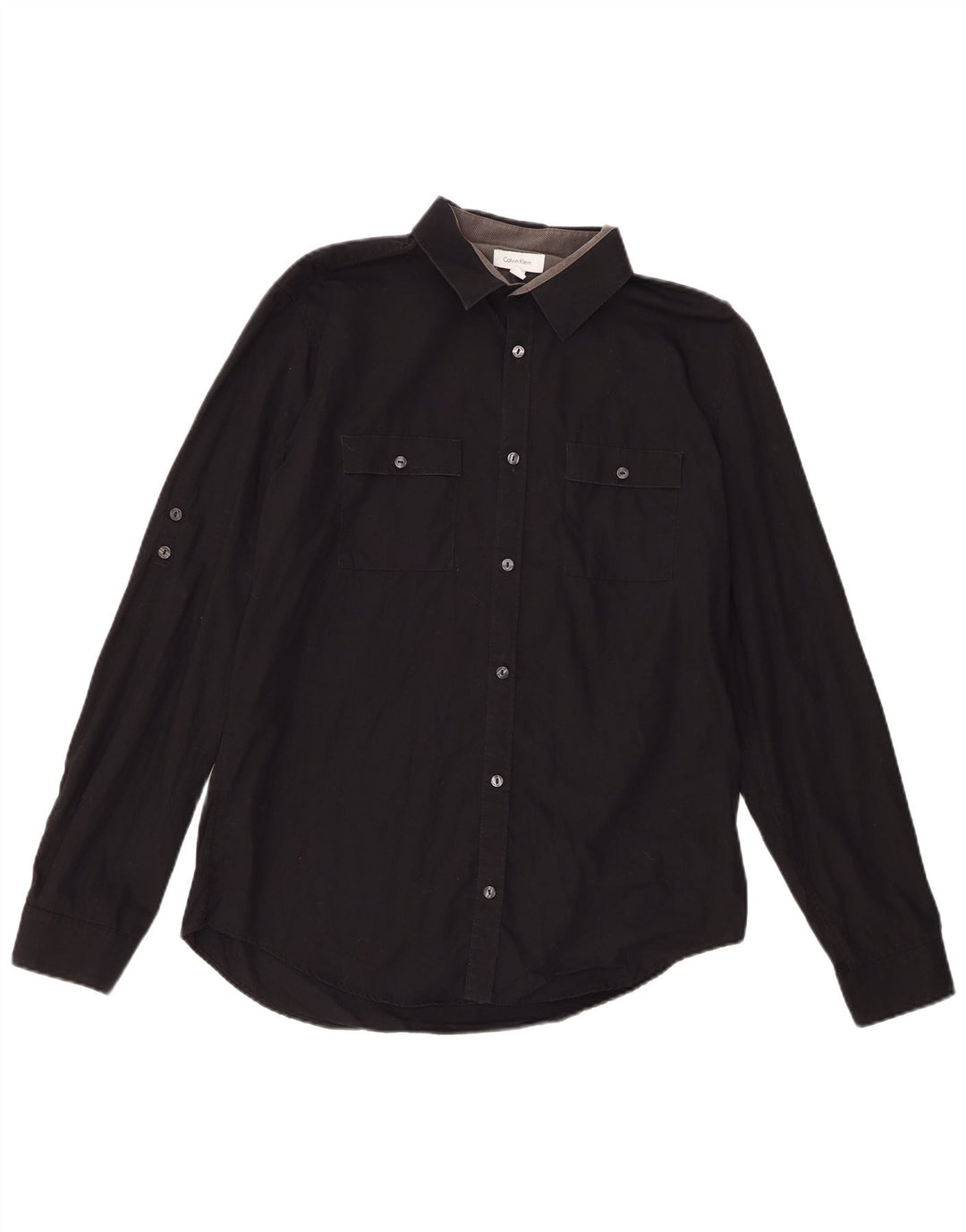 Calvin Klein Herrenhemd Mittelschwarze Baumwolle