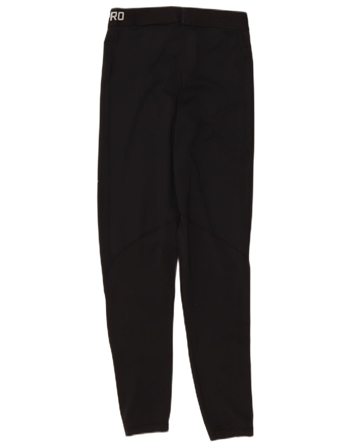 Nike Damen Dri Fit Graphic Leggings UK 12 Mittelschwarzes Polyester