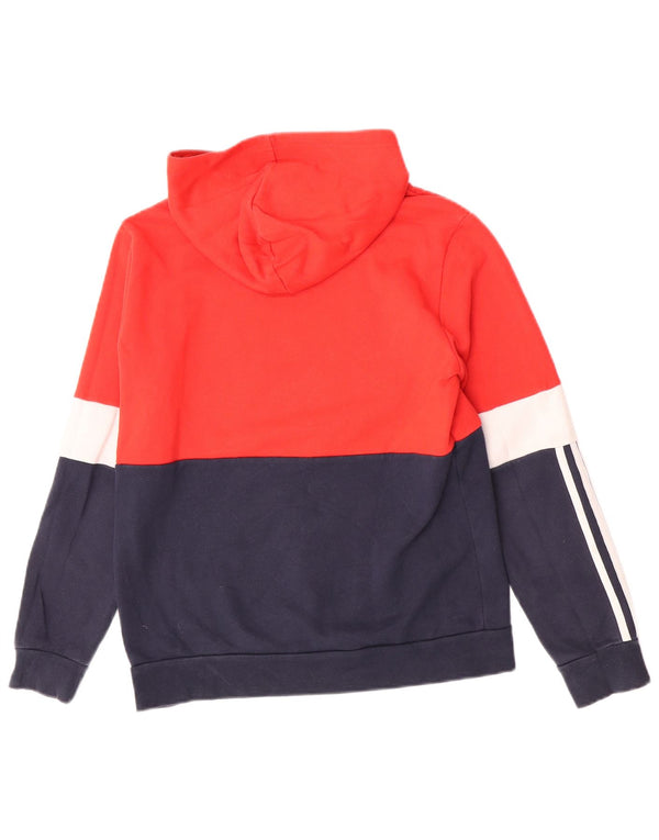 Adidas Kapuzenpullover mit Grafik für Jungen, 13–14 Jahre, rote Farbblock-Baumwolle