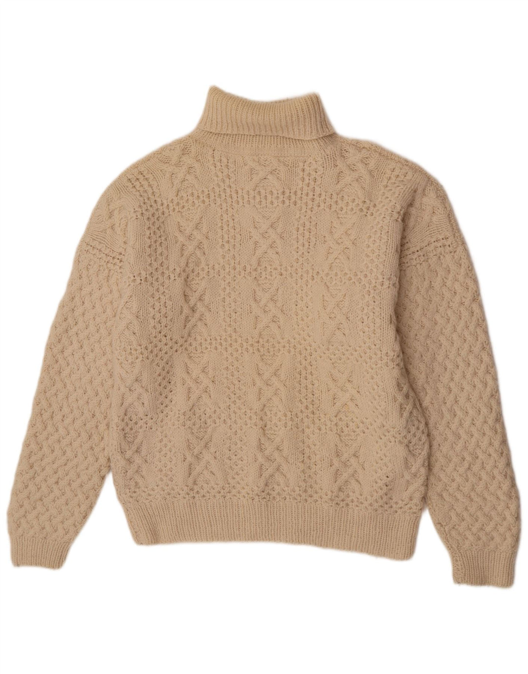 Vintage Herren Rollkragenpullover XL Off White