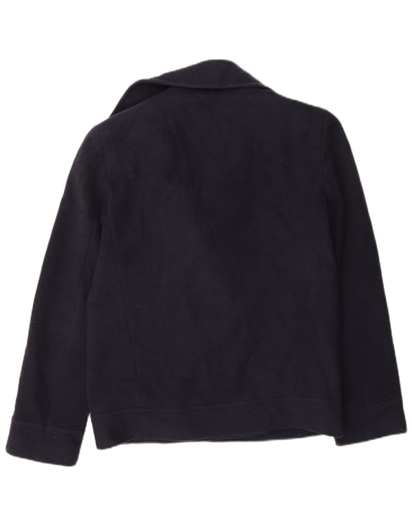 Marks & Spencer Damen Pea Coat UK 10 Small Marineblaue Wolle