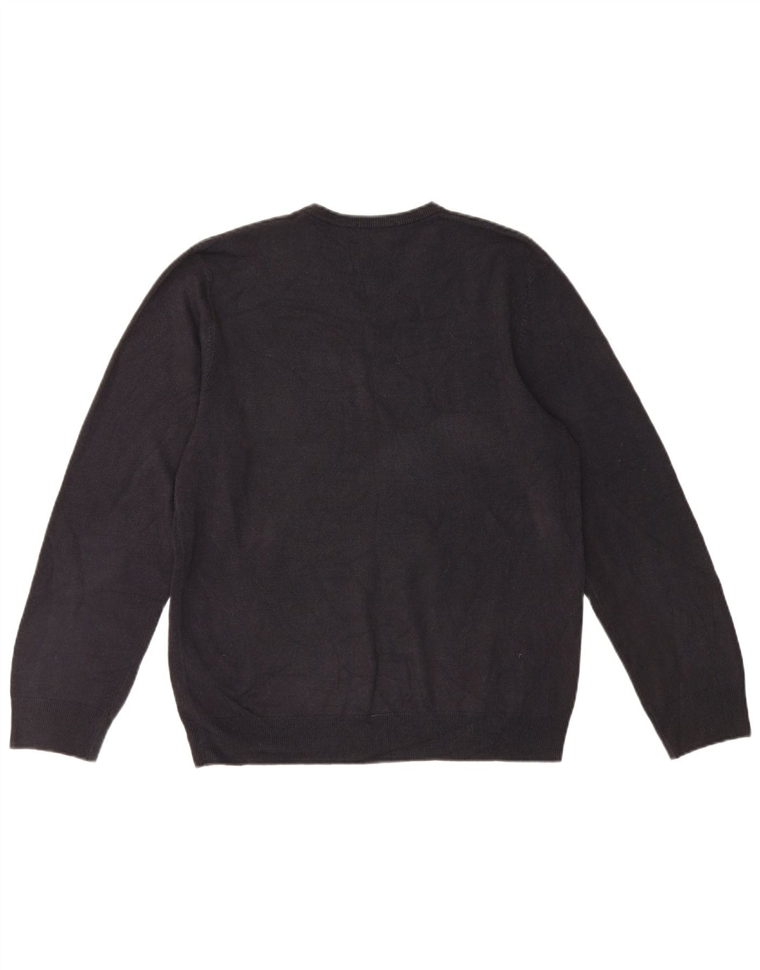 Marks & Spencer Herren Blue Harbor V-Ausschnitt Pullover Pullover Large Schwarz Acryl