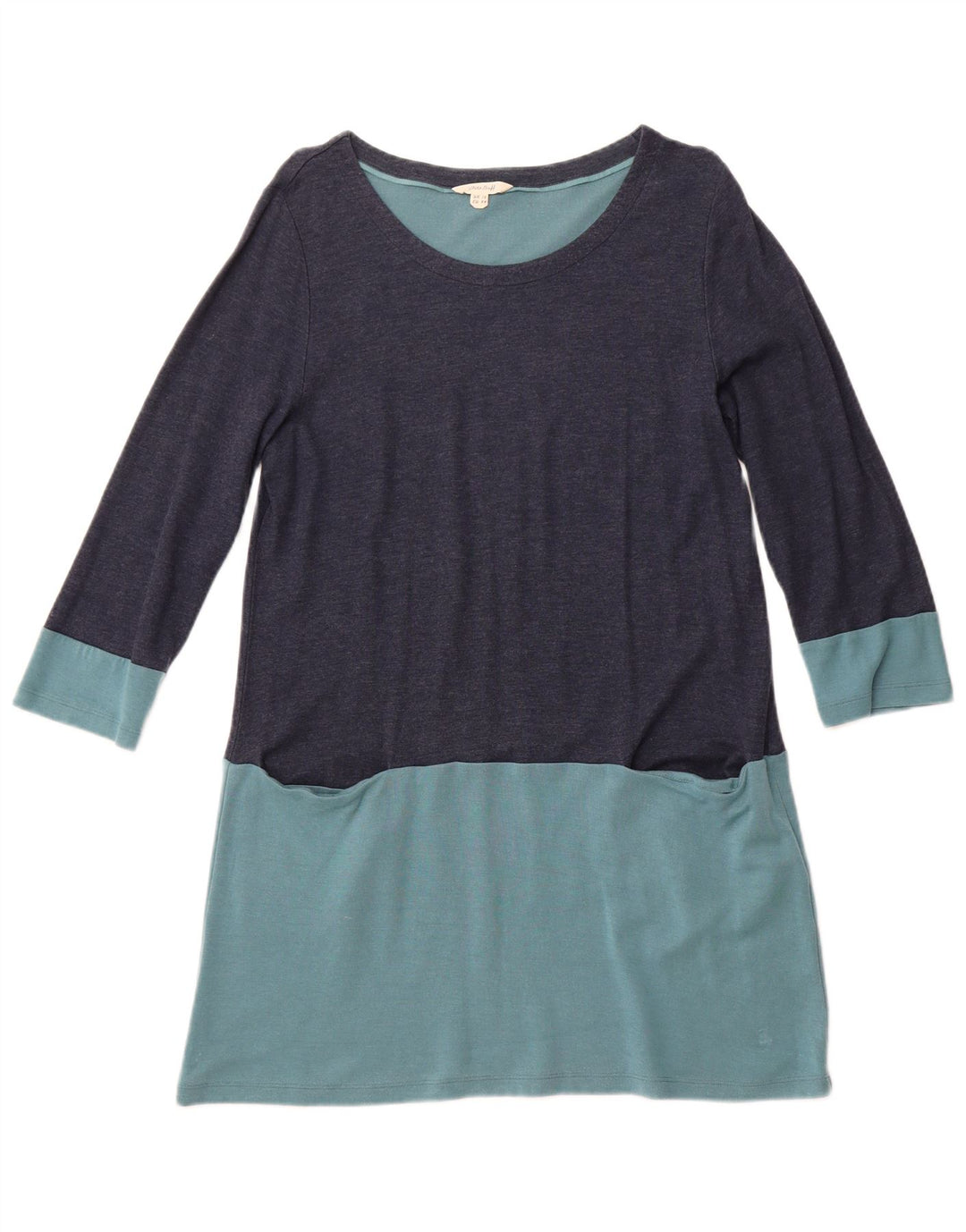 WHITE STUFF Damen-A-Linien-Kleid, Größe 46, Marineblau, Farbblock