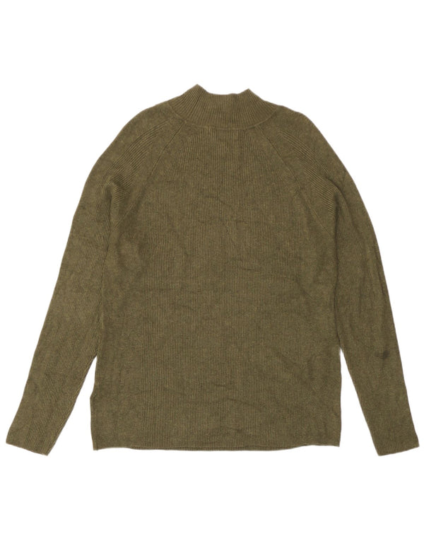 Marks & Spencer Damen-Pullover mit Rollkragen, Gr. 40, Khaki, Viskose