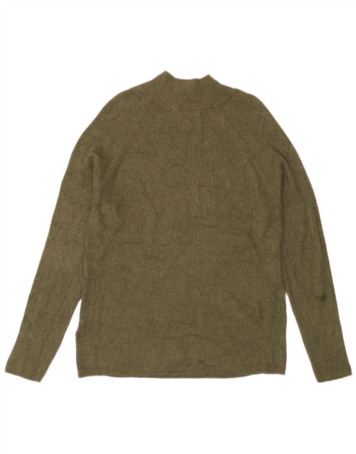 Marks & Spencer Damen-Pullover mit Rollkragen, Gr. 40, Khaki, Viskose