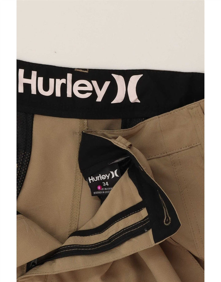 Hurley Herren Chino-Shorts W34 Large Khaki Polyester