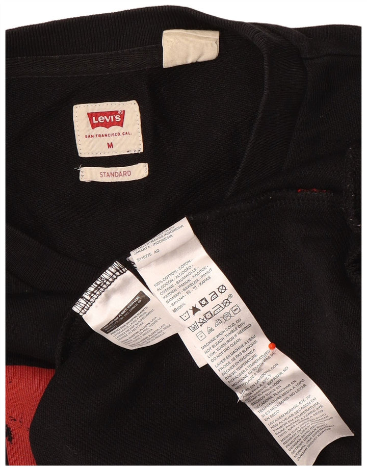 Levi's Herren-Sweatshirt mit Standard-Grafik, mittelschwarze Baumwolle