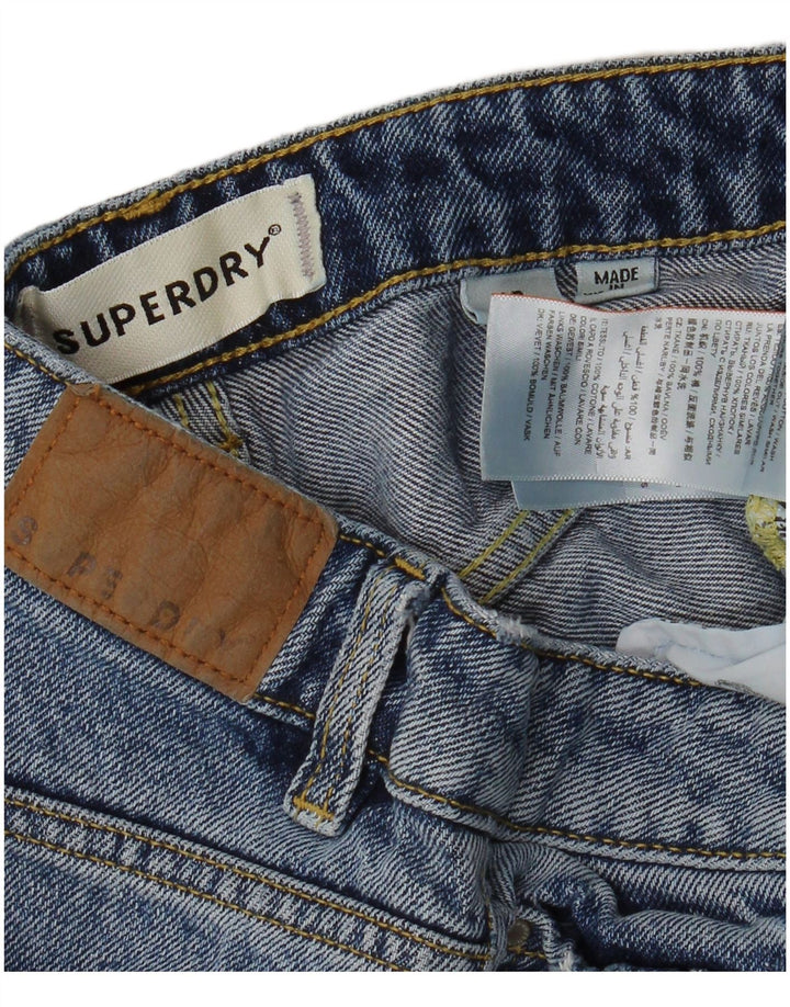 SUPERDRY Damen Jeansshorts W26 Small Blau Baumwolle