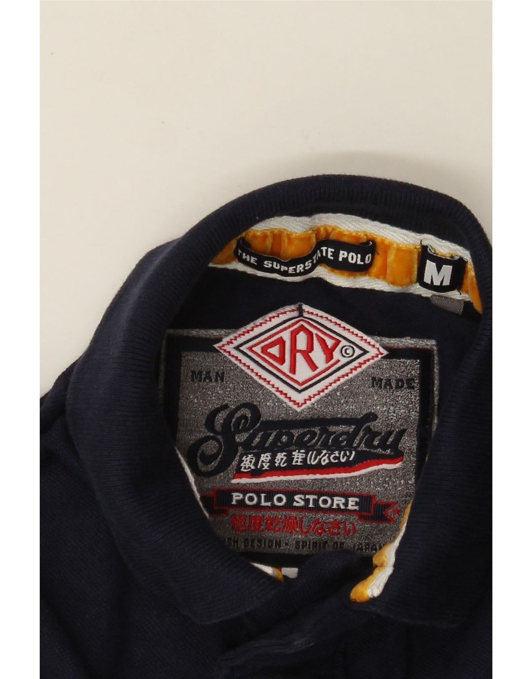 Superdry Herren Rugby-Poloshirt mit Grafik, mittelgroß, Marineblau