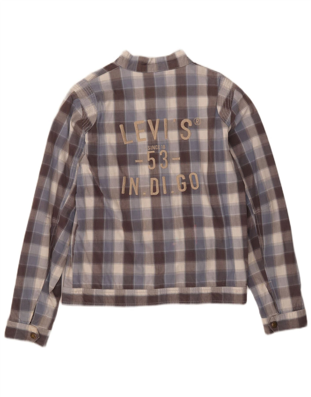 Levi's Jungen Bomberjacke mit Grafik, 13–14 Jahre, blau kariert