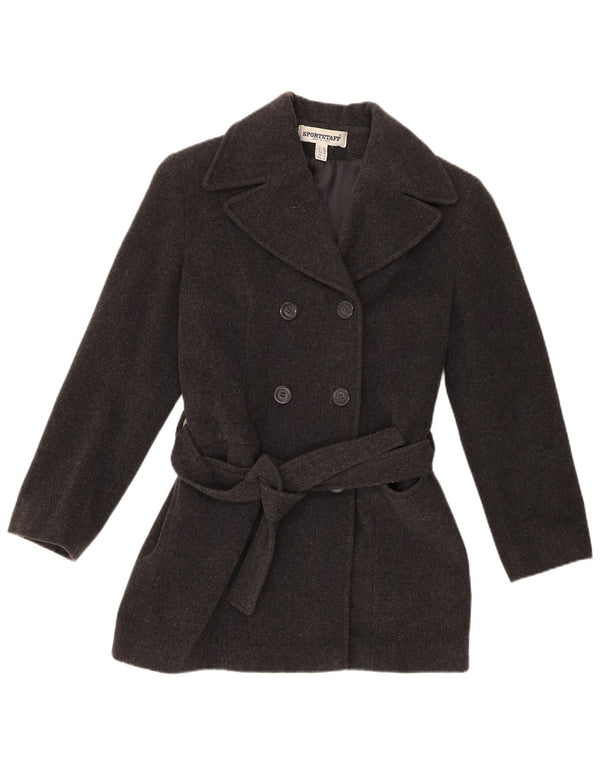 Sportstaff Damen Pea Coat UK 10 Small Graue Wolle