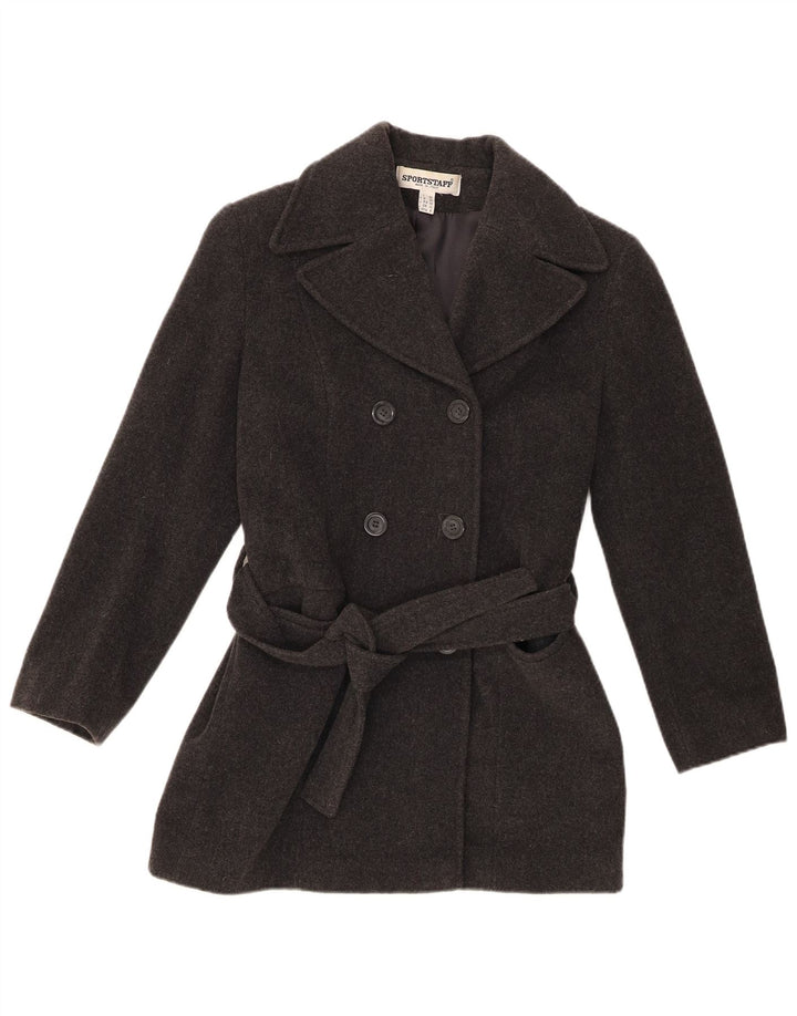 Sportstaff Damen Pea Coat UK 10 Small Graue Wolle