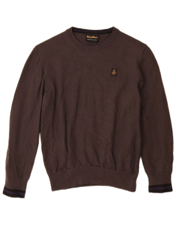 Refrigiwear Jungen-Pullover mit Rundhalsausschnitt, 12–13 Jahre, XL, graue Wolle