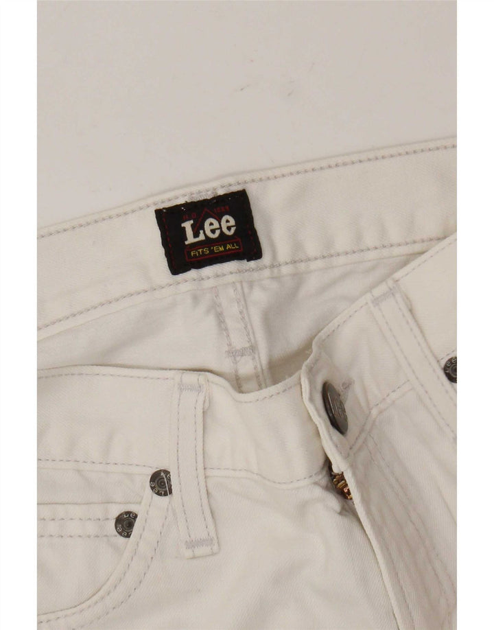 Lee Damen Bootcut Freizeithose W28 L28 Weiß