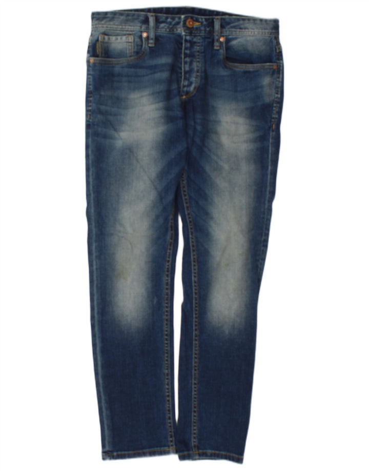 Jack & Jones Herren Slim Jeans W34 L30 Blaue Baumwolle