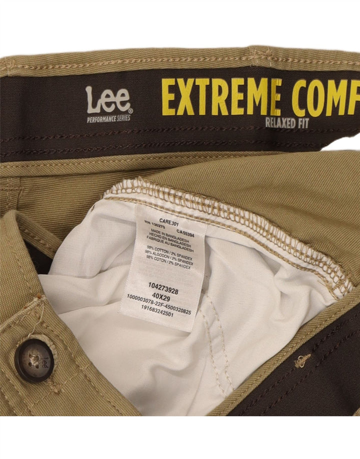 LEE Womens Relaxed Fit Cargo Trousers W40 L29 Khaki Cotton Vintage Lee and Second-Hand Lee from Messina Hembry 