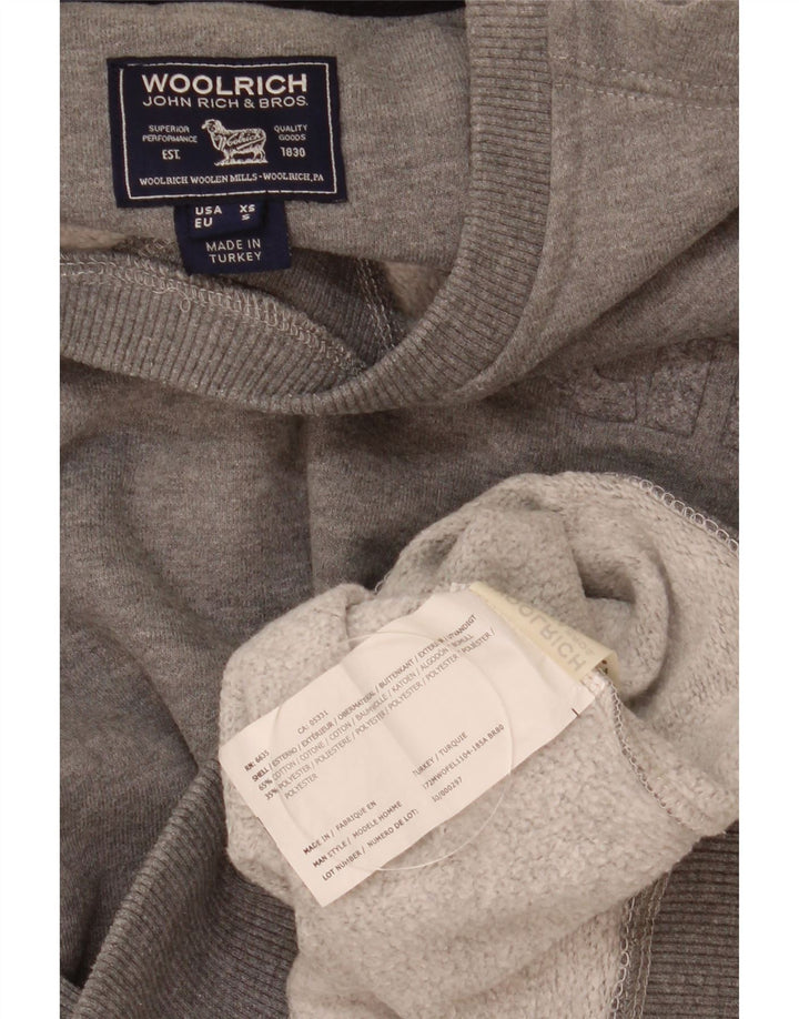 Woolrich Herren-Sweatshirt mit Grafik, klein, grau gefleckte Baumwolle