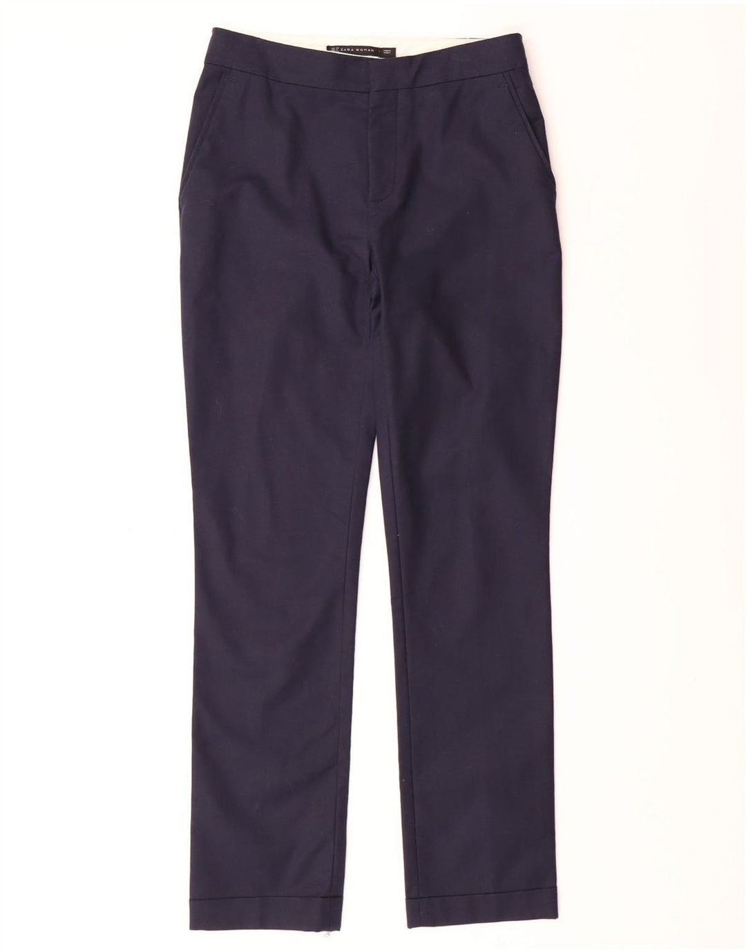 Gerade Chino-Hose für Damen von ZARA, EU 34, 2XS, W24, L28, Marineblau
